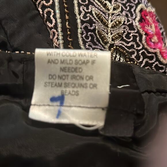 Vintage Diane Freis Hand Beaded Embroidered Sequined Lined Silk Jacket Size XL - Picture 6 of 11